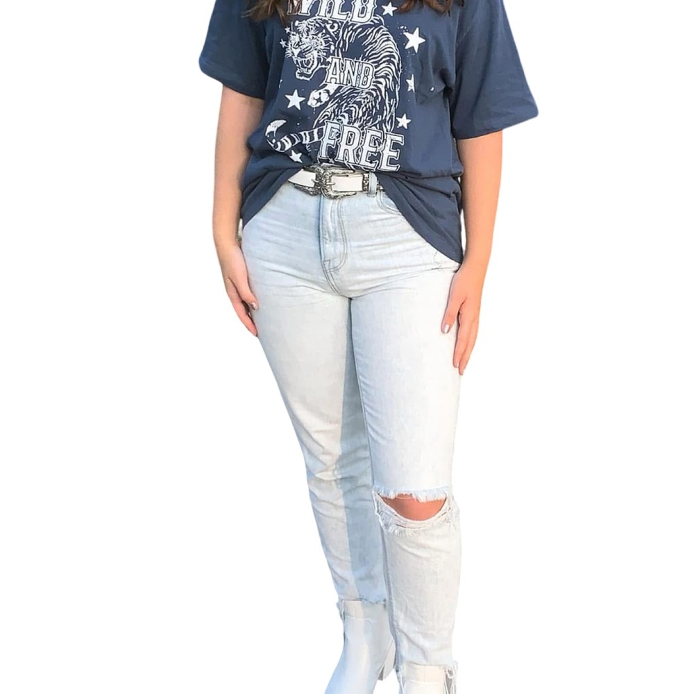 American Eagle Outfitters Blue Ankle Cropped Jeans